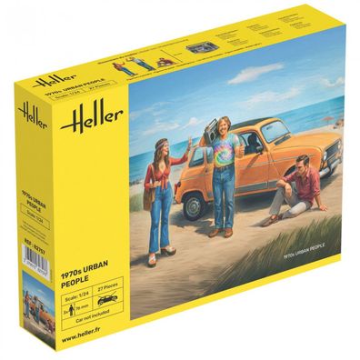 Heller - 1970s Urban People - 1:24 - 27 Teile - 3 Figuren