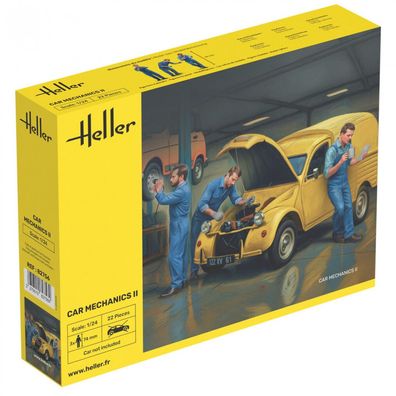 Heller - Car Mechanics II - 1:24 - 22 Teile - 3 Figuren