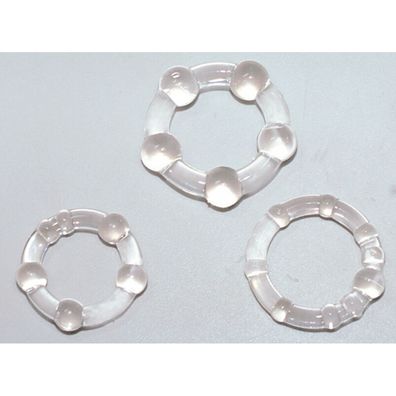 GET HARD Cock Rings 3er-Set clear