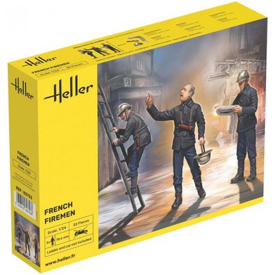 Heller - French Firemen - 1:24 - 32 Teile - 3 Figuren