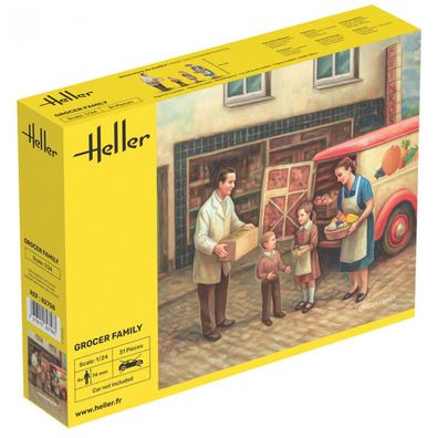 Heller - Grocer Family - 1:24 - 31 Teile - 4 Figuren