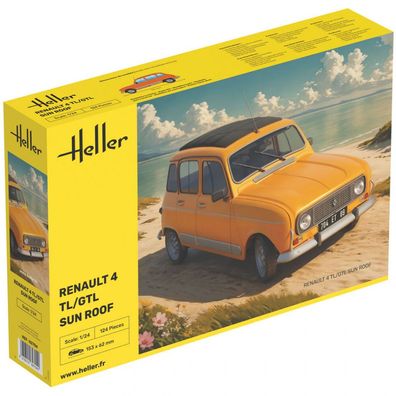 Heller - Renault 4 TL/GTL Sun Roof - 1:24 - 124 Teile