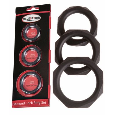 Malesation Diamond Cock Ring Set