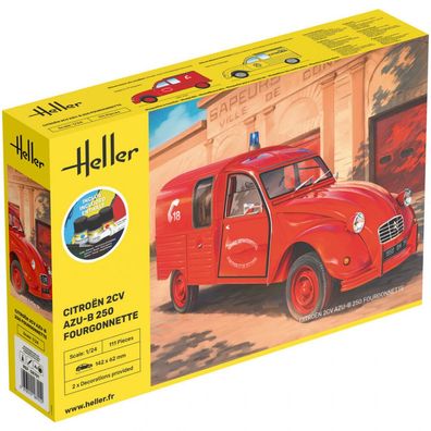 Heller - Starter KIT Citroën 2CV AZU-B 250 Fourgonnette - 1:24 - 111 Teile