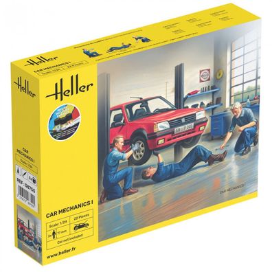Heller - Starter Kit Car Mechanics I - 1:24 - 22 Teile - 3 Figuren