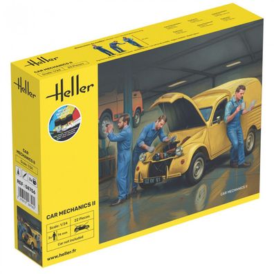 Heller - Starter Kit Car Mechanics II - 1:24 - 22 Teile - 3 Figuren