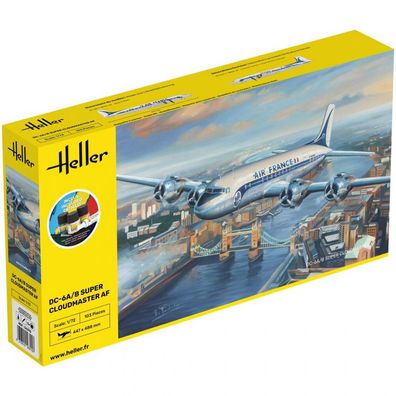 Heller - Starter Kit DC-6A/B Super Cloudmaster AF - 1:72 - 103 Teile