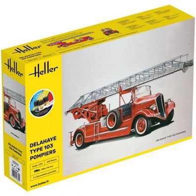 Heller - Starter Kit Delahaye Type 103 Pompiers - 1:24 - 210 Teile
