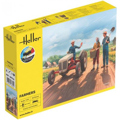 Heller - Starter Kit Farmers - 1:24 - 35 Teile - 3 Figuren