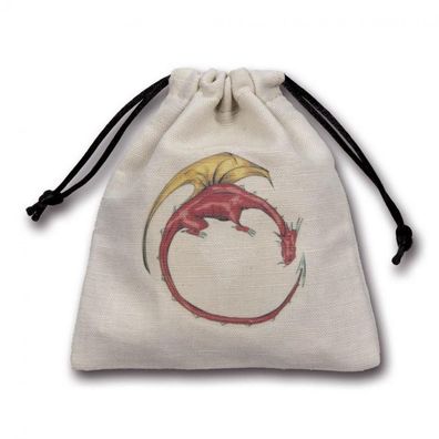 Color Dragon Würfel Stoffbeutel - 110x120mm - beige