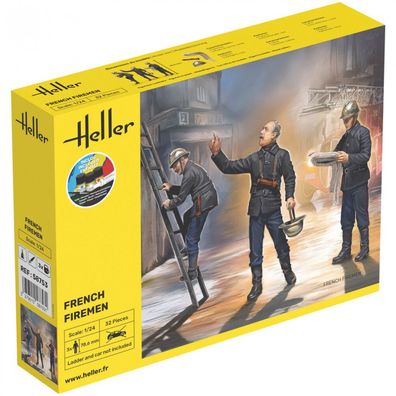 Heller - Starter Kit French Firemen - 1:24 - 32 Teile - 3 Figuren