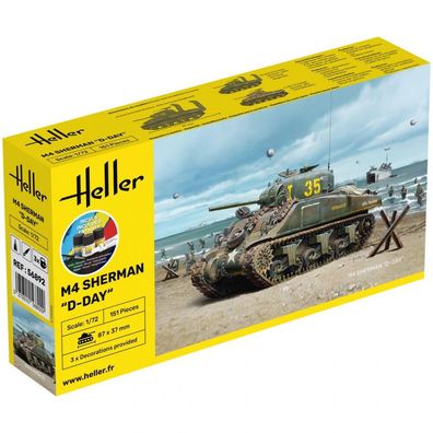 Heller - Starter KIT M4 Sherman D-Day - 1:72 - 151 Teile