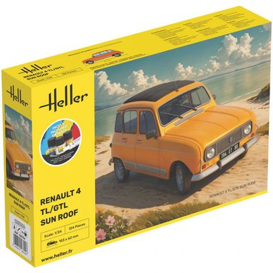 Heller - Starter KIT Renault 4 TL/GTL Sun Roof - 1:24 - 124 Teile