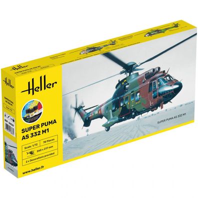 Heller - Starter Kit Super Puma AS 332 M1 - 1:72 - 78 Teile