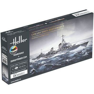 Heller - Starter KIT Twin Set Marceau + Zerstörer Z31 - 1:400 - 2 x 163 Teile
