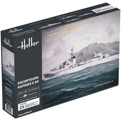 Heller - Twin Set Escorteurs Rapides E 50 - 1:400 - 2 x 360 Teile