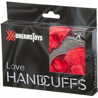 XX-DREAMSTOYS Liebes-Handschellen m. Plüsch rot