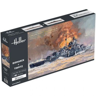 Heller - Twin Set Bismarck + Tirpitz - 1:400 - 327 + 337 Teile