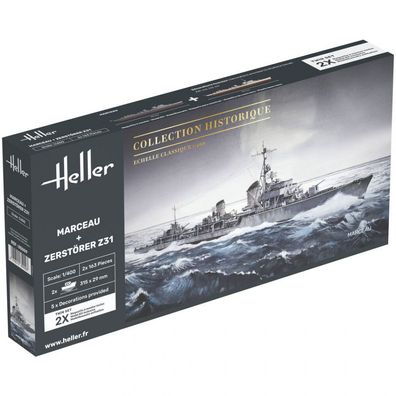 Heller - Twin Set Marceau + Zerstörer Z31 - 1:400 - 2 x 163 Teile