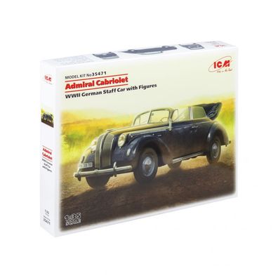 ICM - Admiral Cabriolet mit Figuren - WWII German Staff Car - 1:35 - 221 Teile