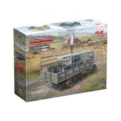 ICM - AHN Gulaschkanone - WWII German Mobile Field Kitchen - 1:35 - 178 Teile