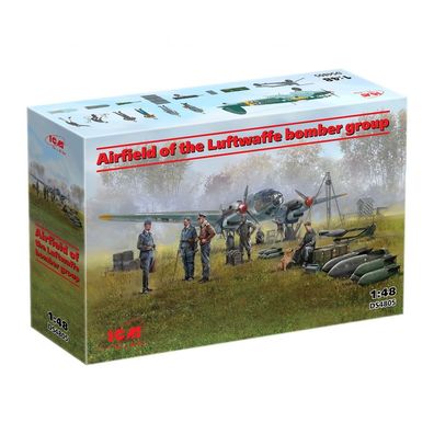 ICM - Airfield of the Luftwaffe Bomber Group - 1:48 - 721 Teile