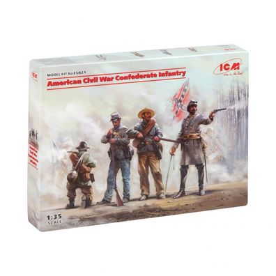 ICM - American Civil War Confederate Infantry - 1:35 - 4 Figuren