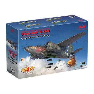 ICM - B-26B Marauder - Flak Bait - 322nd Bombardment Group - 1:48 - 367 Teile