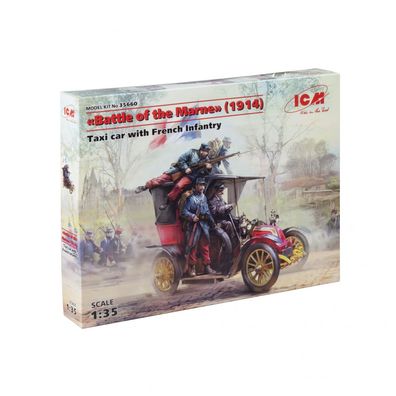 ICM - Battle of the Marne (1914) - Taxi car with French Infantry - 1:35 - 180 Teile