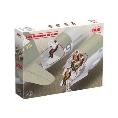 ICM - B-26 Marauder US crew - 1:48 - 5 Figuren