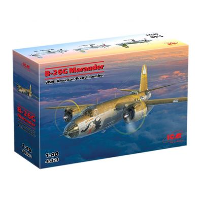ICM - B-26G Marauder - WWII American/French Bomber - 1:48 - 380 Teile