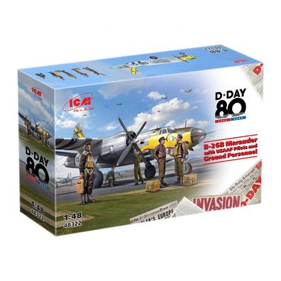 ICM - B-26B Marauder mit USAAF Piloten und Bodenpersonal - 1:48 - 398 Teile