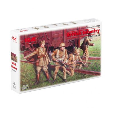 ICM - Britische Infanterie 1917-1918 - 1:35 - 4 Figuren