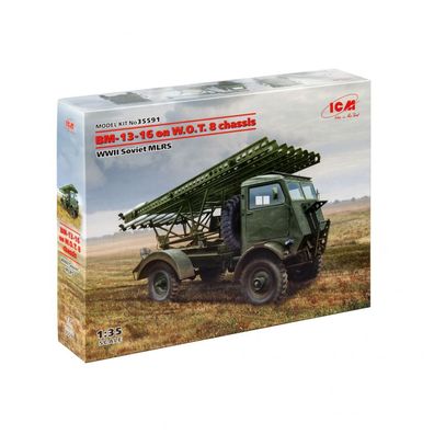 ICM - BM-13-16 on W.O.T. 8 Chassis - WWII Soviet MLRS - 1:35 - 338 Teile