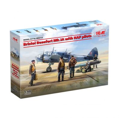 ICM - Bristol Beaufort Mk. IA mit RAF Piloten - 1:48 - 275 Teile