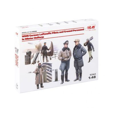 ICM - Deutsche Luftwaffe Piloten und Bodenpersonal in Winteruniform - 1:48 - 5 Figure