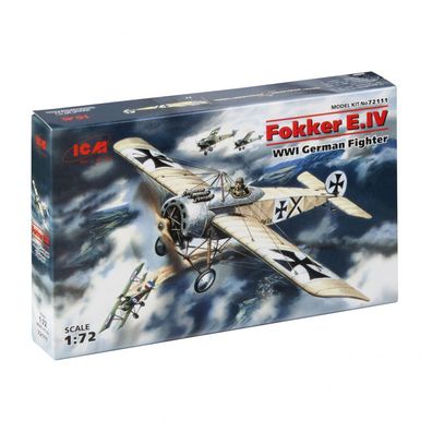 ICM - Fokker E. IV - WWI German Fighter - 1:72 - 46 Teile