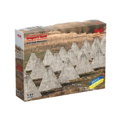 ICM - Dragon Teeth - Anti-Tank Obstacles - 1:35 - 72 Teile
