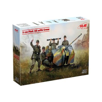 ICM - Flak 38 with Crew - 1:35 - 107 Teile