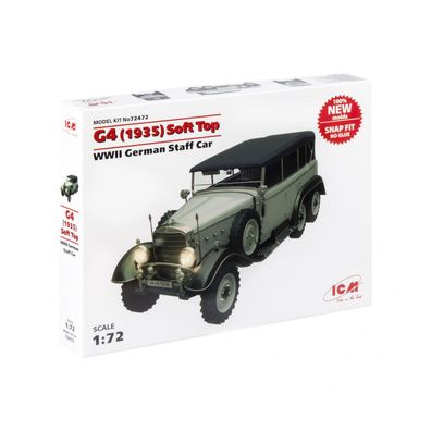 ICM - G4 (1935 production) - Soft Top - German Staff Car - 1:72 - 96 Teile