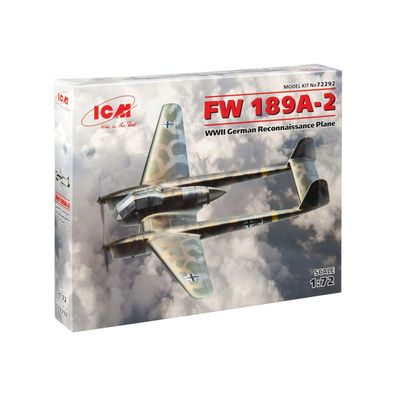 ICM - Fw 189A-2 - WWII German Reconnaissance Plane - 1:72 - 158 Teile