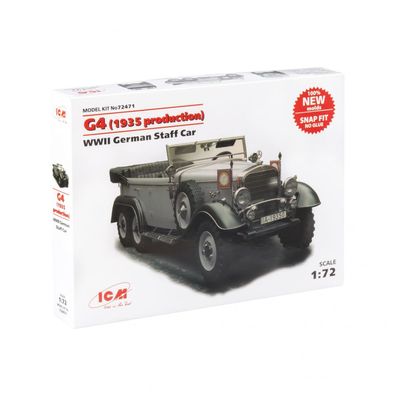 ICM - G4 (1935 production) - WWII German Staff Car - 1:72 - 92 Teile