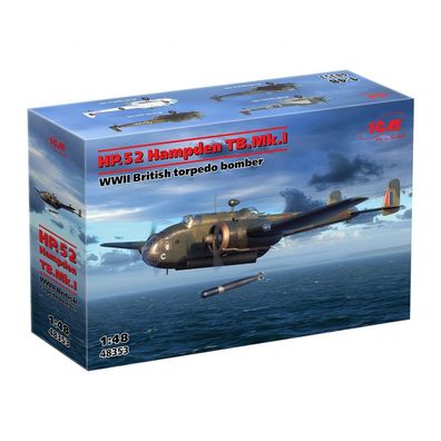 ICM - HP.52 Hampden TB. Mk.I - WWII British torpedo bomber - 1:48 - 271 Teile
