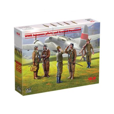 ICM - Japanese Pilots and Ground Personnel WWII - 1:48 - 5 Figuren