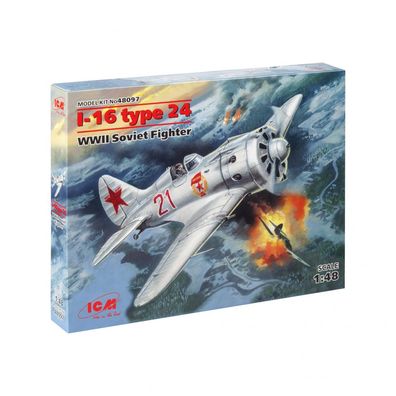 ICM - I-16 Type 24 - WWII Soviet Fighter - 1:48 - 90 Teile