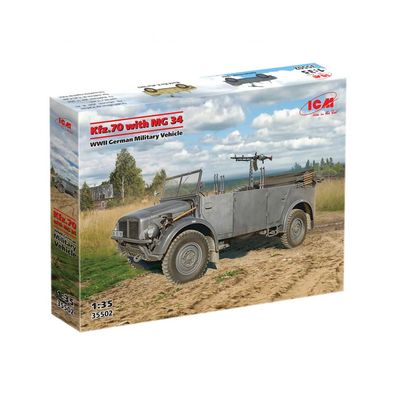 ICM - Kfz.70 with MG 34 - WWII German Military Vehicle - 1:35 - 221 Teile