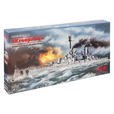 ICM - Kronprinz WWI German Battleship - 1:350 - 503 Teile