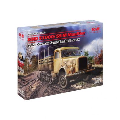 ICM - KHD S3000/SS M Maultier - WWII German Semi-Tracked Truck - 1:35 - 219 Teile