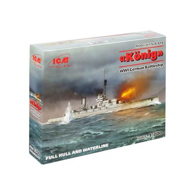 ICM - König WWI deutsches Kriegsschiff - 1:700 - 214 Teile