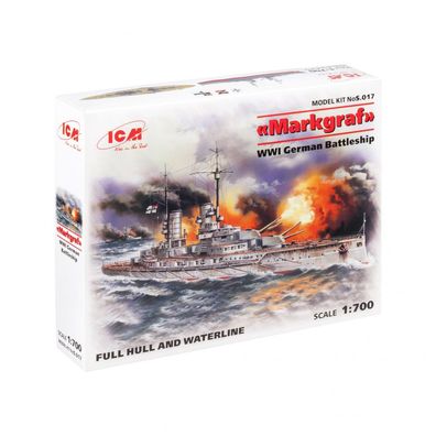 ICM - Markgraf WWI German Battleship - 1:700 - 214 Teile